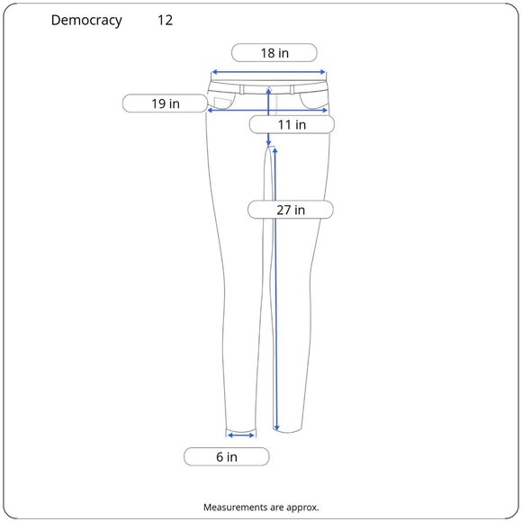 Democracy Womens Jeans Ab Technology Light Wash Stretch Denim Distressed Size 12 - Picture 3 of 12